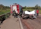 Acidente entre carro e carreta deixa três mortos e dois feridos na BR-158, família seguia para Lagoa Santa