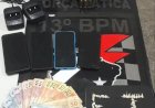 Polícia Militar desmantela ponto de venda de drogas, apreende arma de fogo e prende três pessoas em Paranaíba