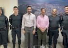 Prefeito Walter Schlatter recebe e dá as boas-vindas ao novo comandante da Polícia Militar de Chapadão do Sul
