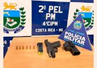 Homem saca pistola em comércio de Costa Rica e acaba preso pela Polícia Militar