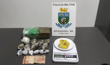 Polícia Militar apreende menor e prende mulher pelo crime de tráfico de drogas em Bataguassu