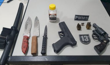 Polícia Militar prende homem por porte ilegal de arma de fogo em Paranaíba