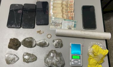 Polícia Militar prende duas pessoas por cometerem tráfico de drogas em Paranaíba
