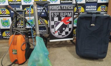 Polícia Militar recupera produtos furtados, prende autor de furto e localiza receptadores em Paranaíba