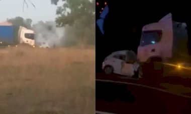 “Rodovia da morte”: Acidente entre caminhão e carro de passeio acaba em morte na BR-262
