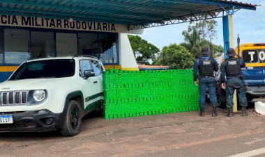 Polícia Militar Rodoviária apreendeu veículo que transportava mais de 1 tonelada de droga em Amambai.