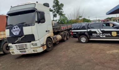 Polícia Civil esclarece furto de 32 toneladas de grãos, indicia duas pessoas e apreende caminhão utilizado no crime no Paraná