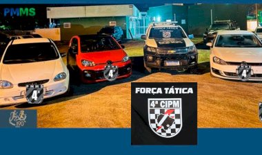 Polícia Militar prende três por disputarem racha em Chapadão do Sul
