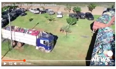 Comboio que passou livre por 11 delegacias levava 89 toneladas de maconha