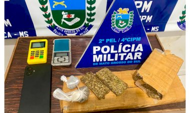 Polícia Militar cumpre mandado de prisão por roubo e prende autor por tráfico de drogas em Costa Rica