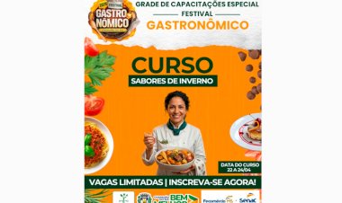 Prefeitura de Chapadão do Sul abre Inscrições para o curso “Sabores do Inverno: Caldos e Cremes”
