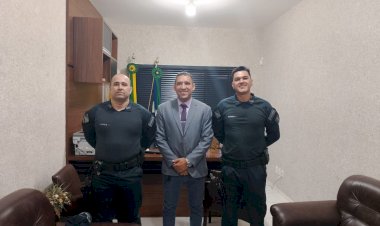 Presidente da Câmara, Marcelo Costa, recebe novo comandante da Polícia Militar de Chapadão do Sul