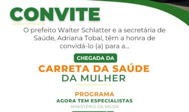 CONVITE - O prefeito Walter Schlatter e a secretária de Saúde, Adriana Tobal