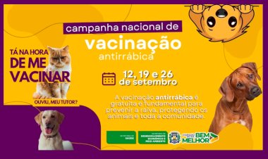 Neste sábado (12) começa a campanha de vacinação antirrábica em cães e gatos de Chapadão do Sul