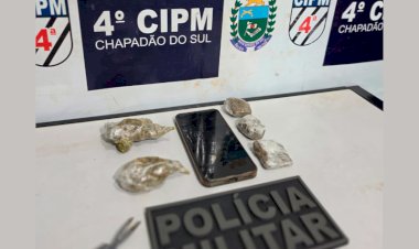 PM prende homem por tráfico de drogas e apreende maconha em Chapadão do sul