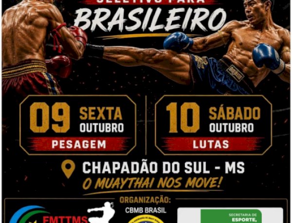 Campeonato Estadual de Muay Thai ganha nova data e integra programação dos 39 anos de Chapadão do Sul