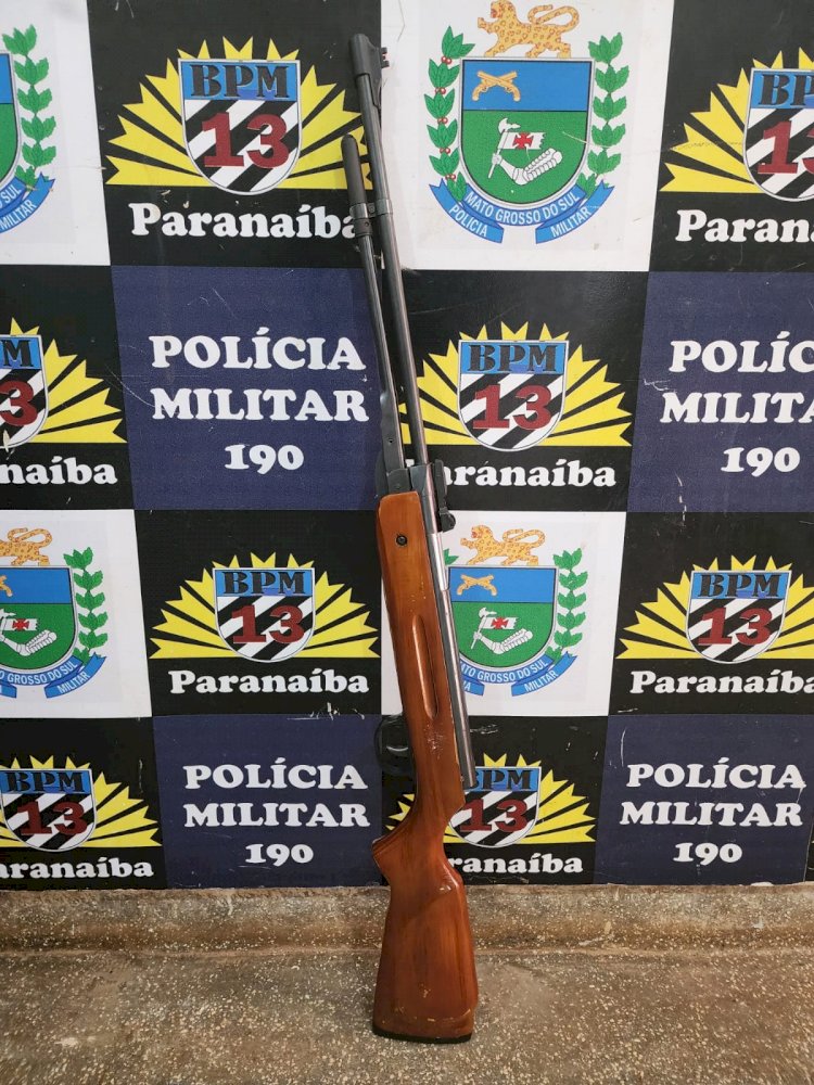 Polícia Militar prende homem por lesionar pai idoso e apreende arma de fogo em Paranaíba