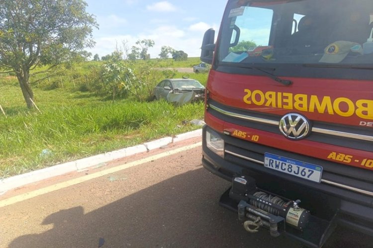 Acidente de Trânsito no Trevo Vera Cruz Mobiliza Corpo de Bombeiros em Inocência