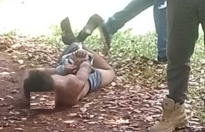 Estuprador marca encontro com adolescente, mas quem aparece é o pai da vítima. Foi entregue á PM após surra