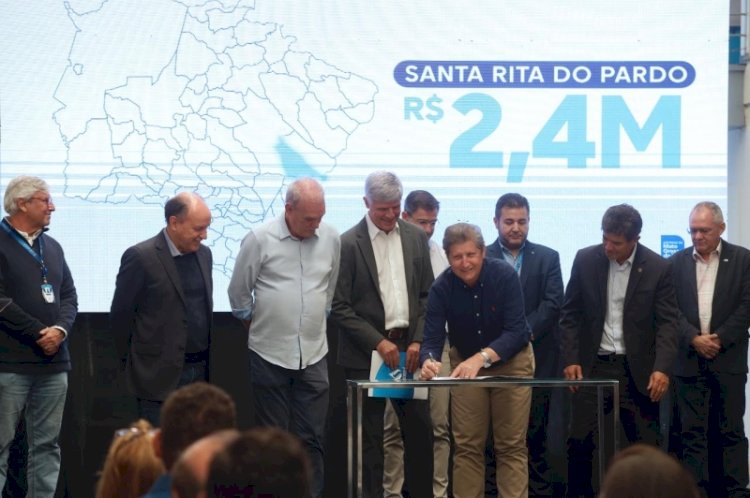Chapadão do Sul esteve presente no lançamento de um pacote de R$ 176 milhões do Governo de MS para obras de saneamento