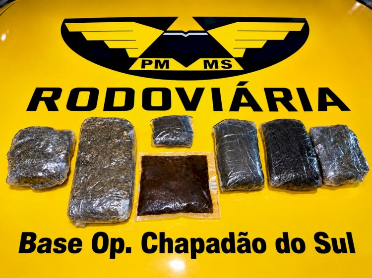 PMR de Chapadão do Sul prende mulher com de 1,3 kg de Haxixe na MS 425