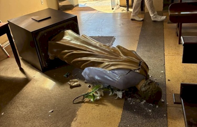 Homem que destruiu imagem histórica de São José em igreja de Cassilândia é detido e liberado após depoimento