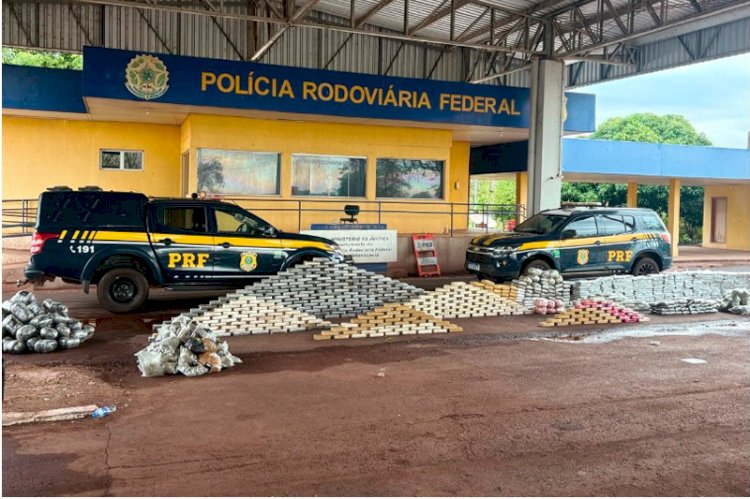 PRF apreende quase uma tonelada de drogas durante fiscalização MS